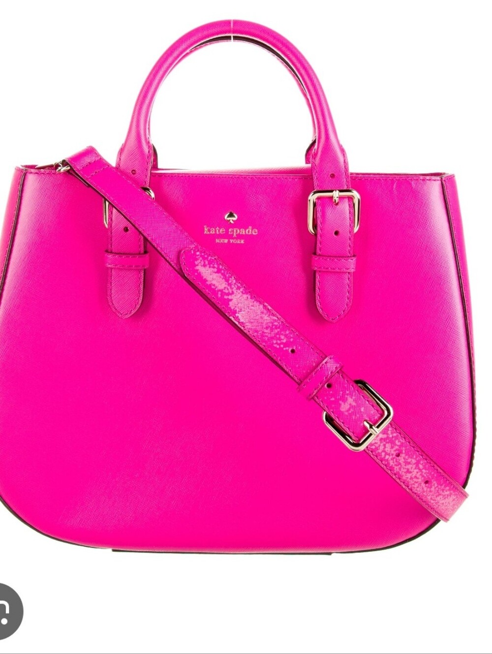 NWT Kate Spade Hot Pink Structured Satchel with Crossbody Strap
